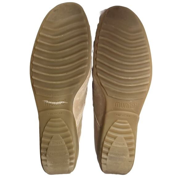 MUNRO Ladies 8N "Tour" Stone Leather Comfort Hook & Loop Enclosure Shoes in Box - Picture 6 of 7